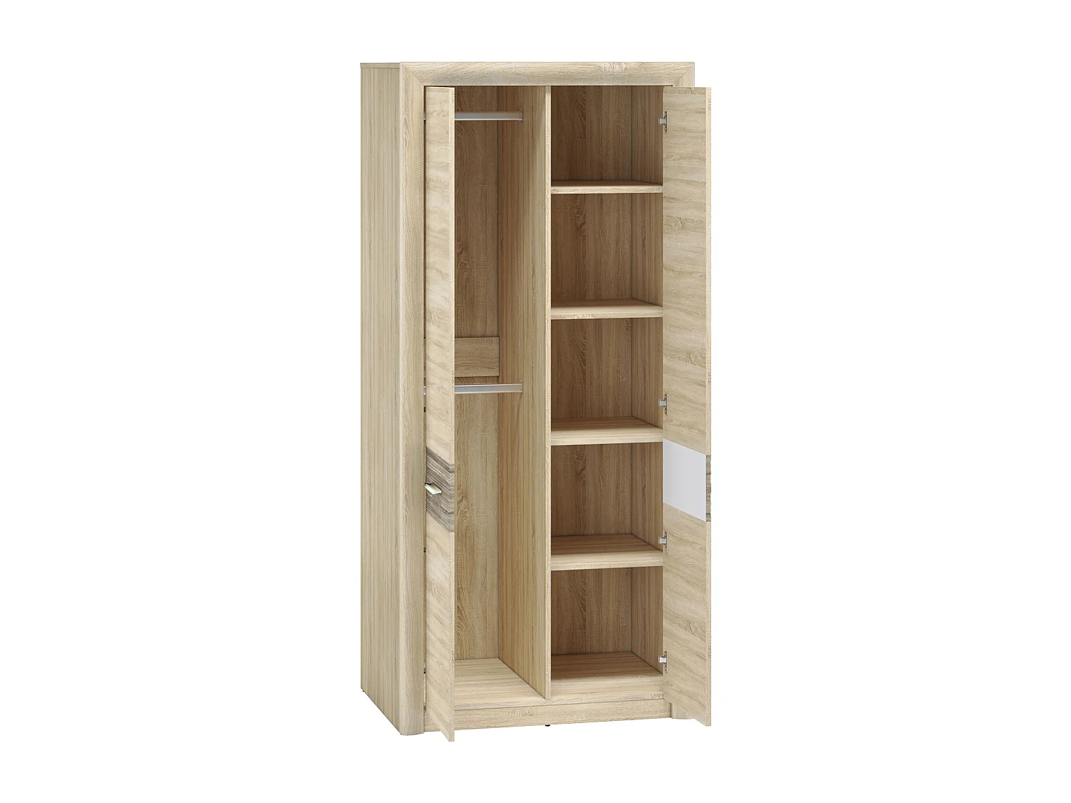KLEIDERSCHRANK Castel Sonoma Eiche / Sonoma EIche Trüffel 92 / 66 / 201cm