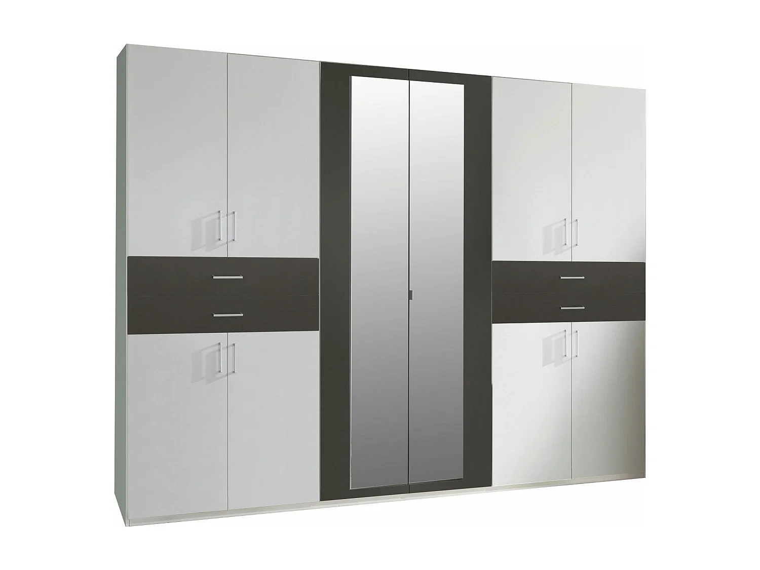 KLEIDERSCHRANK Taiga Weiß / Graphit 270 / 58 / 210cm