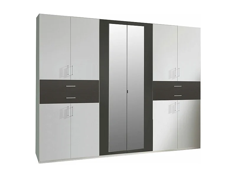 KLEIDERSCHRANK Taiga Weiß / Graphit 270 / 58 / 210cm