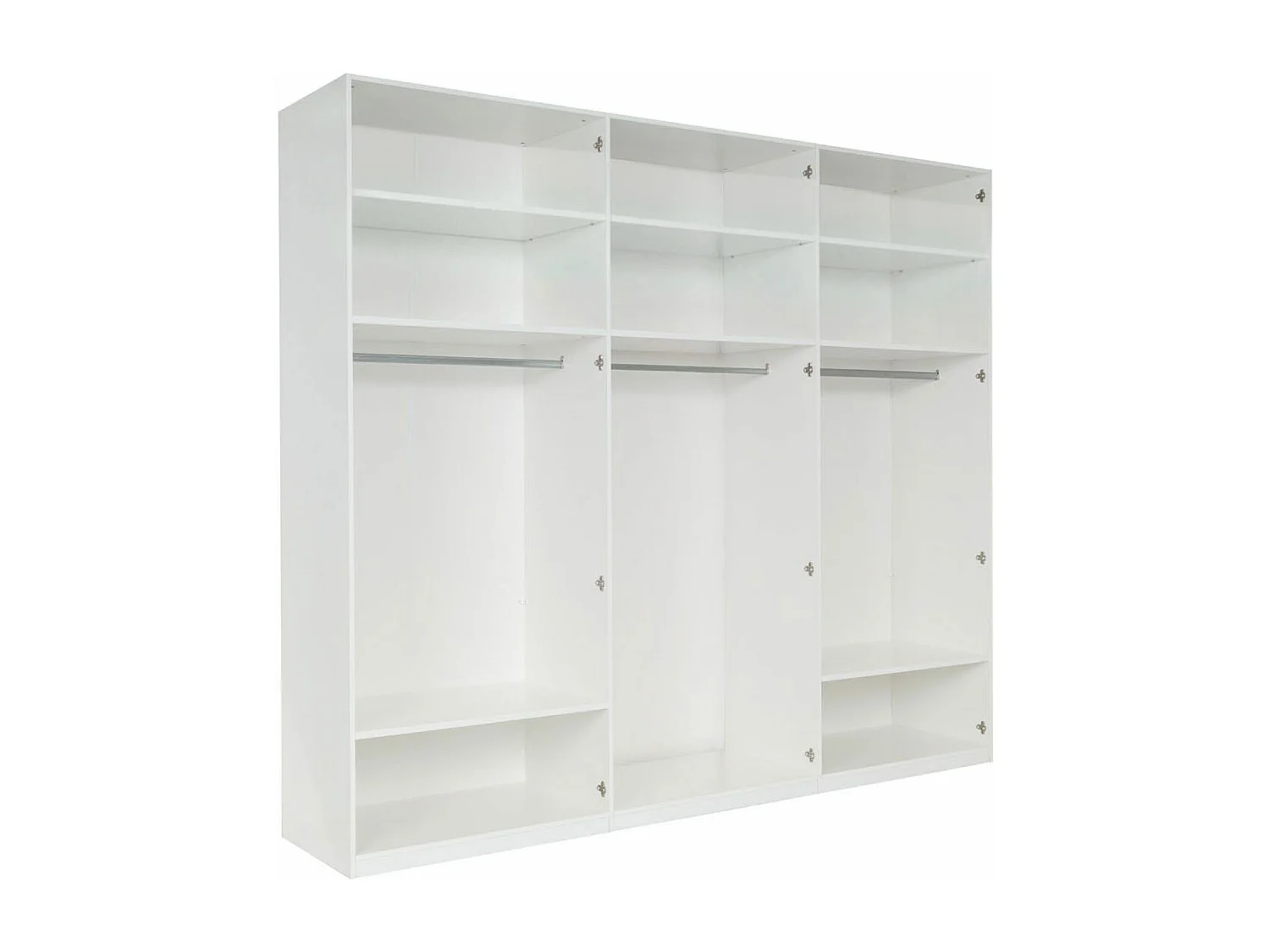 KLEIDERSCHRANK Italia weiß matt / weiß hochglanz 270 / 59 / 237cm