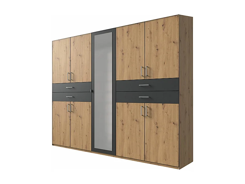KLEIDERSCHRANK Taiga Artisan Eiche / Graphit 225 / 58 / 210cm