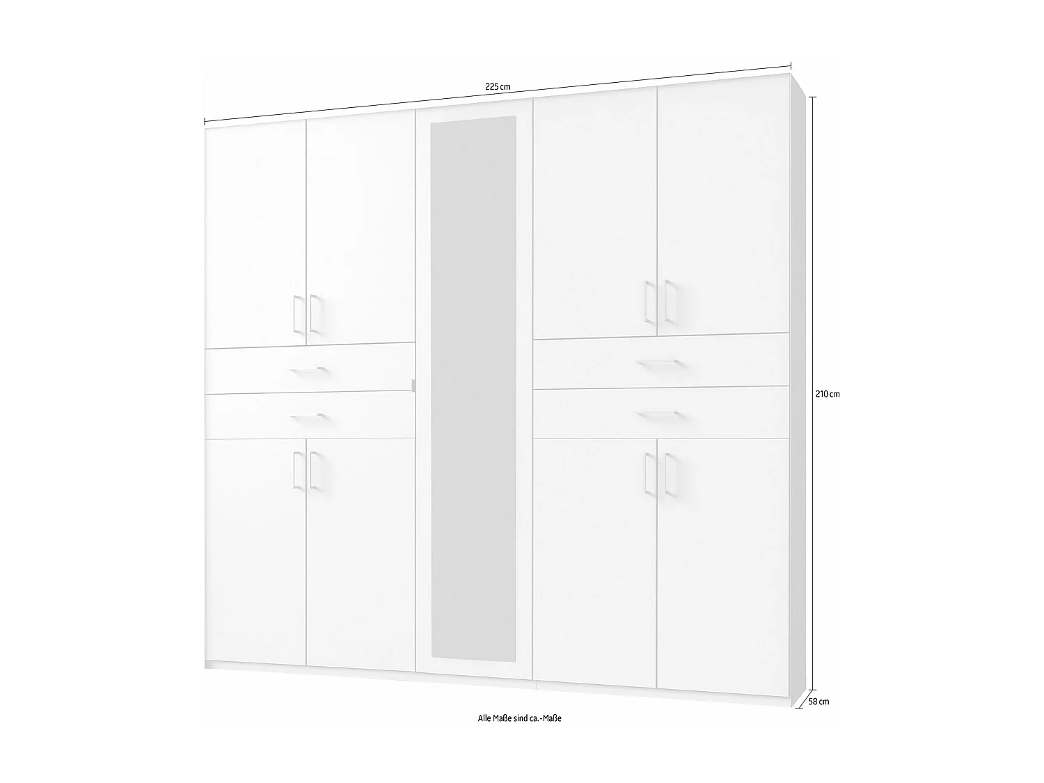 KLEIDERSCHRANK Taiga Artisan Eiche / Graphit 225 / 58 / 210cm
