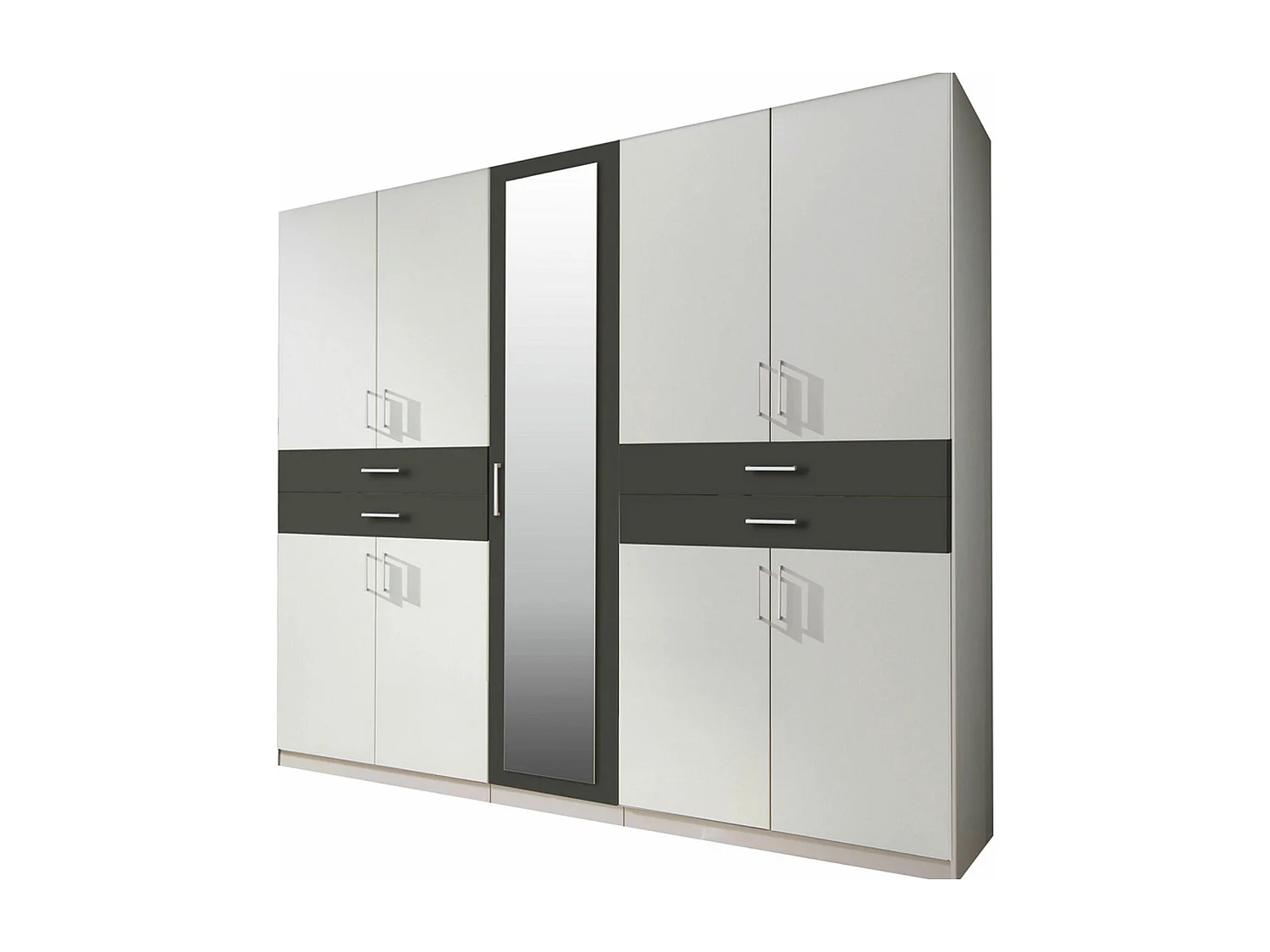 KLEIDERSCHRANK Taiga Weiß / Graphit 225 / 58 / 210cm