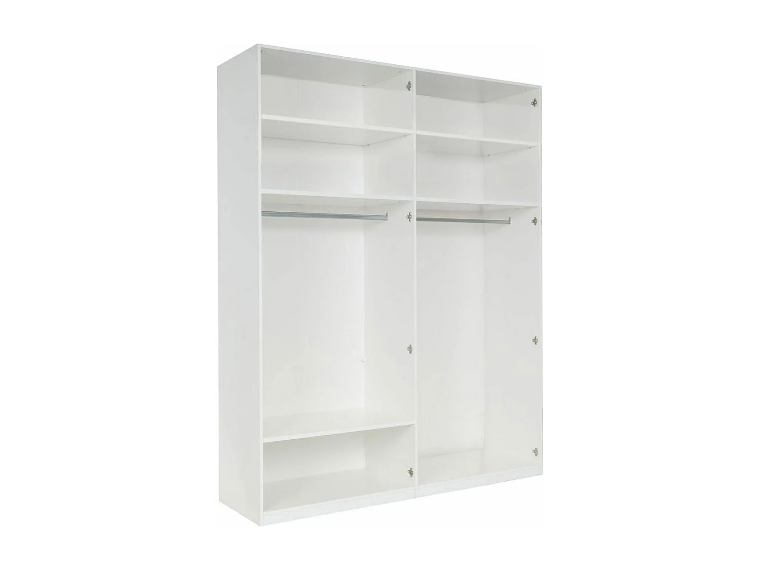 KLEIDERSCHRANK Italia weiß matt / weiß hochglanz 180 / 59 / 237cm