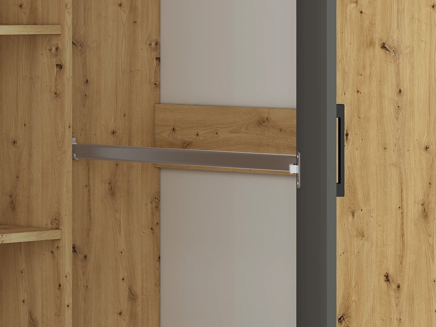 ECKSCHRANK Fini Artisan Eiche / weiß / anthrazit 82 / 82 / 191cm