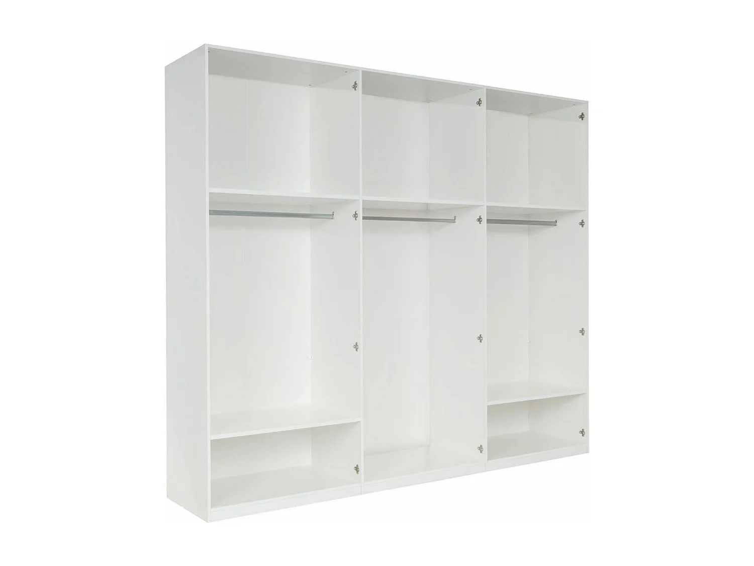 KLEIDERSCHRANK Italia weiß matt / weiß hochglanz 270 / 59 / 237cm