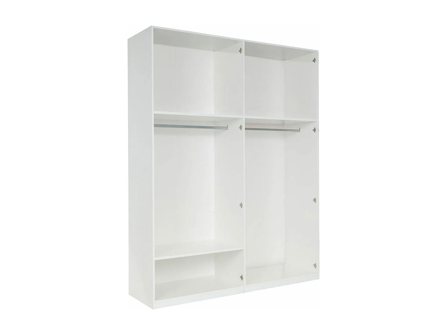 KLEIDERSCHRANK Italia weiß matt / weiß hochglanz 180 / 59 / 237cm