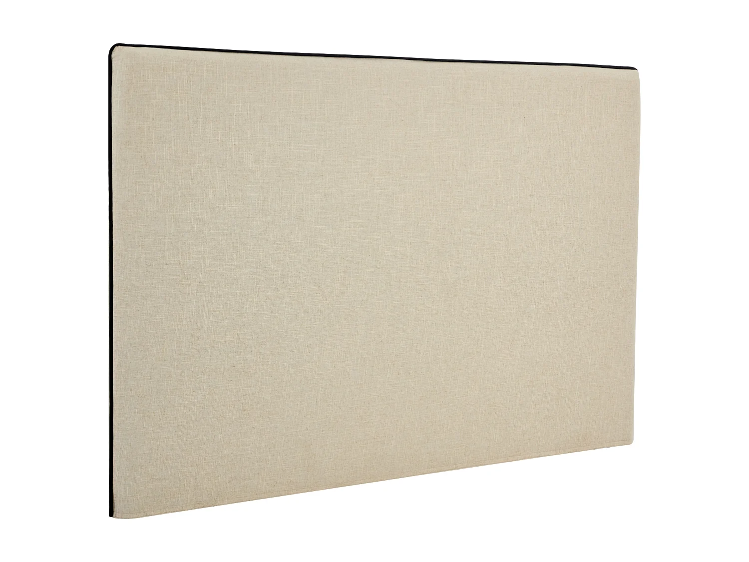 Tête de lit déhoussable 150 cm - Coton et lin - Beige et noir - CHESMA