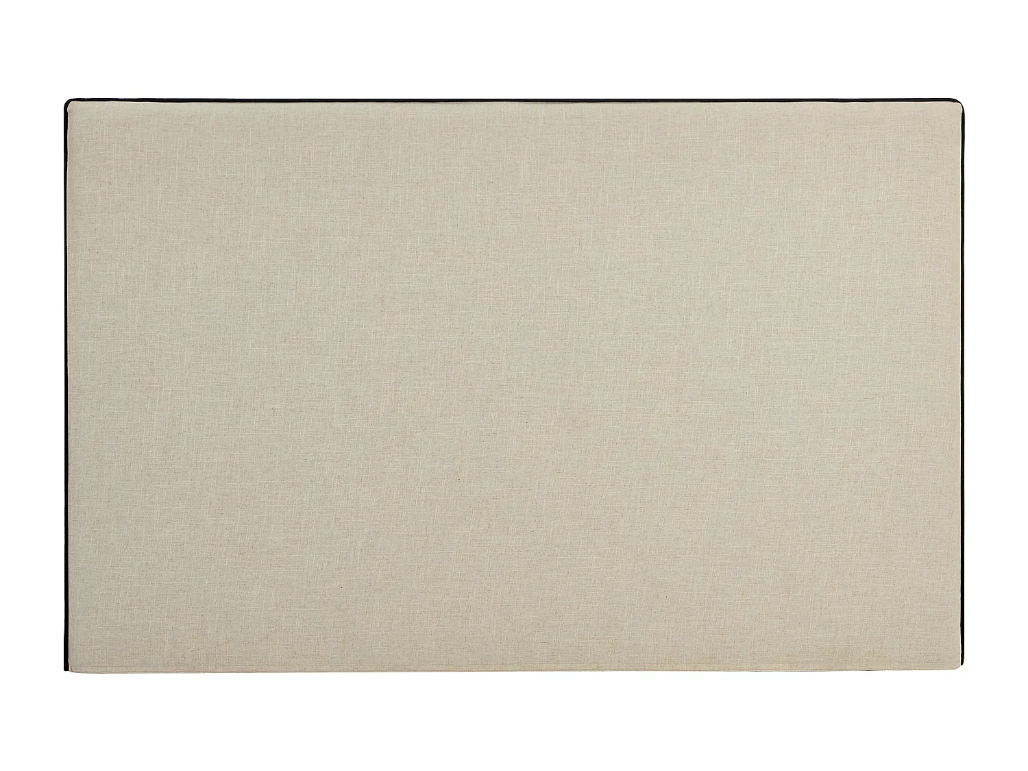 Tête de lit déhoussable 150 cm - Coton et lin - Beige et noir - CHESMA