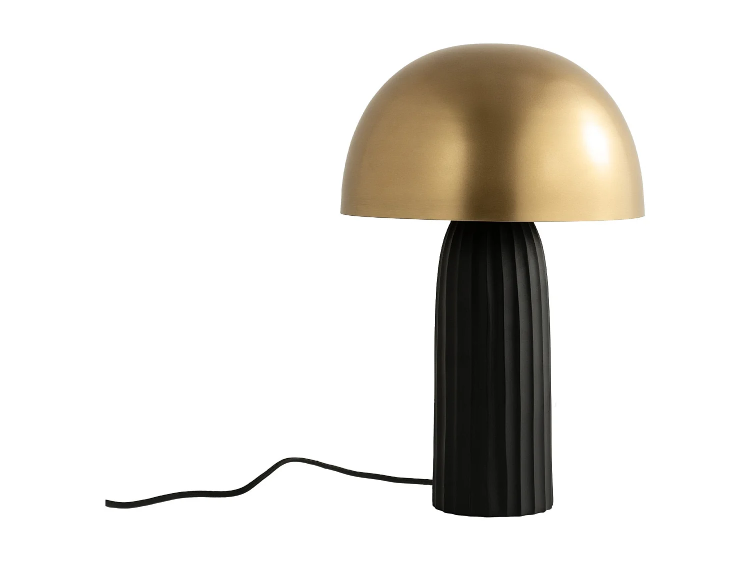 Lampada da tavolo in metallo nero e dorato - Joy