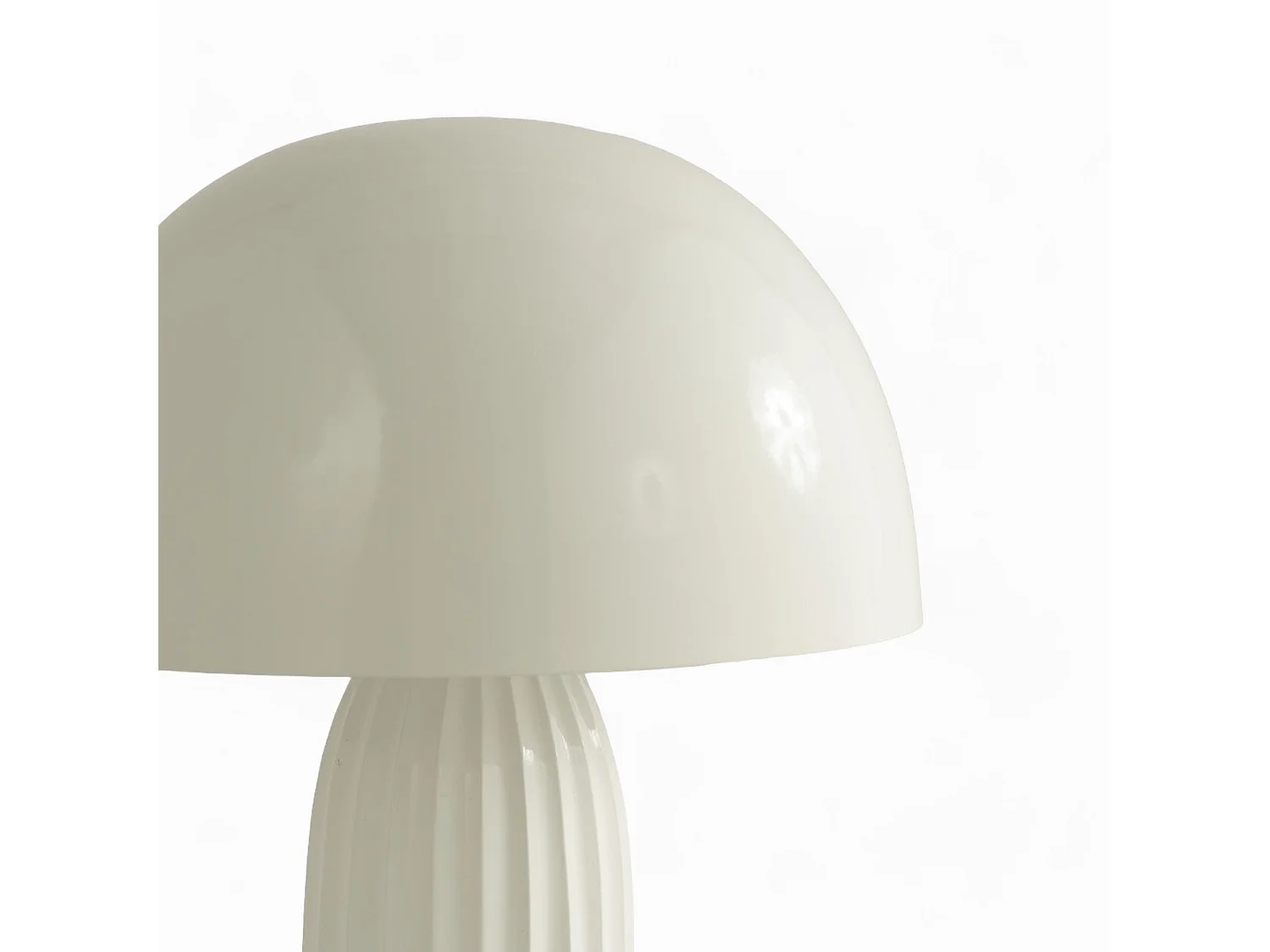 Lampada da tavolo in metallo bianco con finitura lucida - Joy