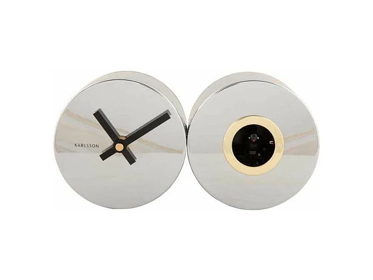 Horloge à poser en métal Duo Cuckoo