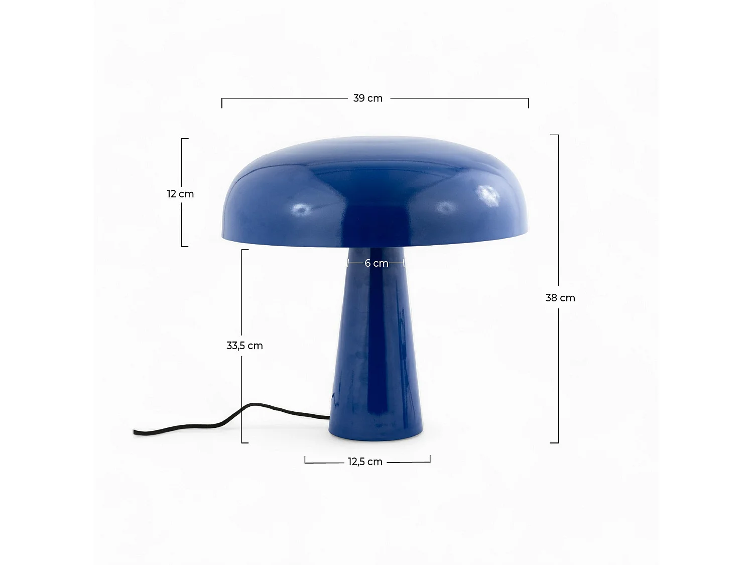 Lampada in metallo blu scuro - Livia