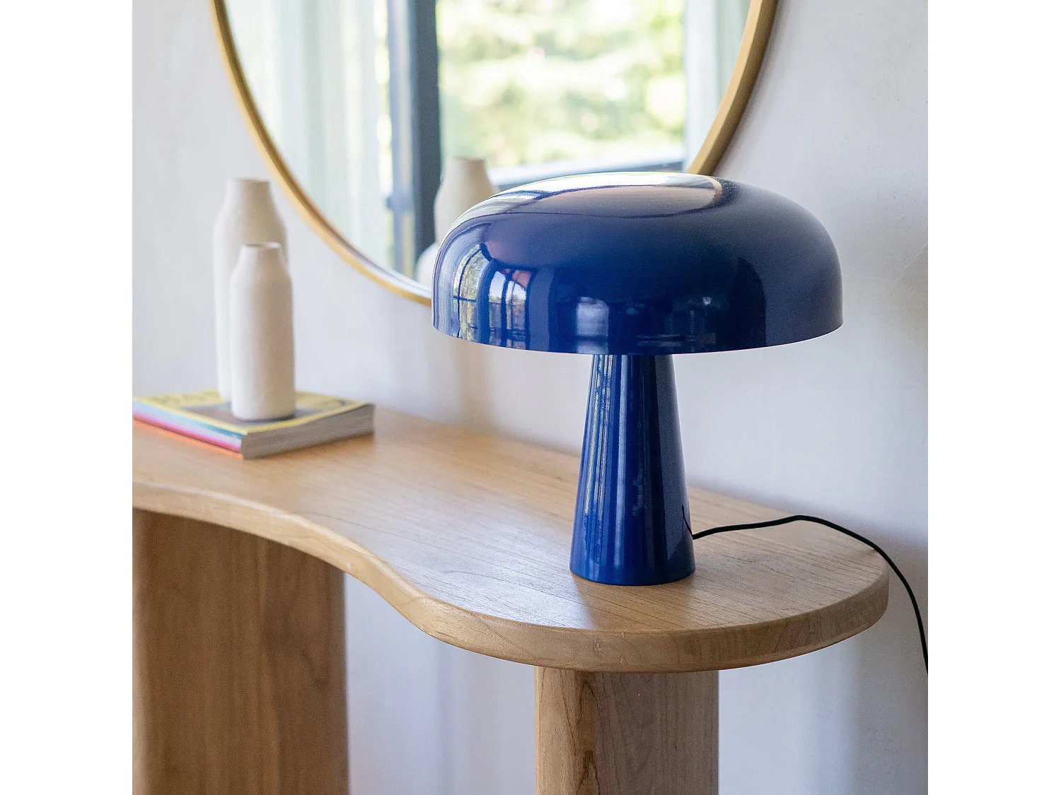 Lampada in metallo blu scuro - Livia