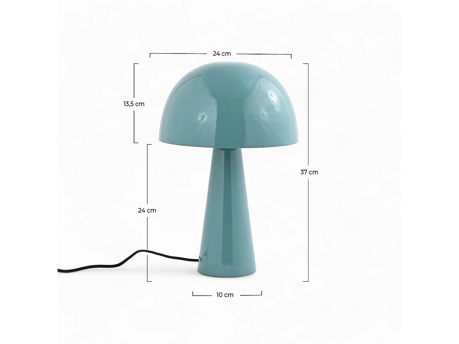 Lampe à poser en métal bleu clair - Livia