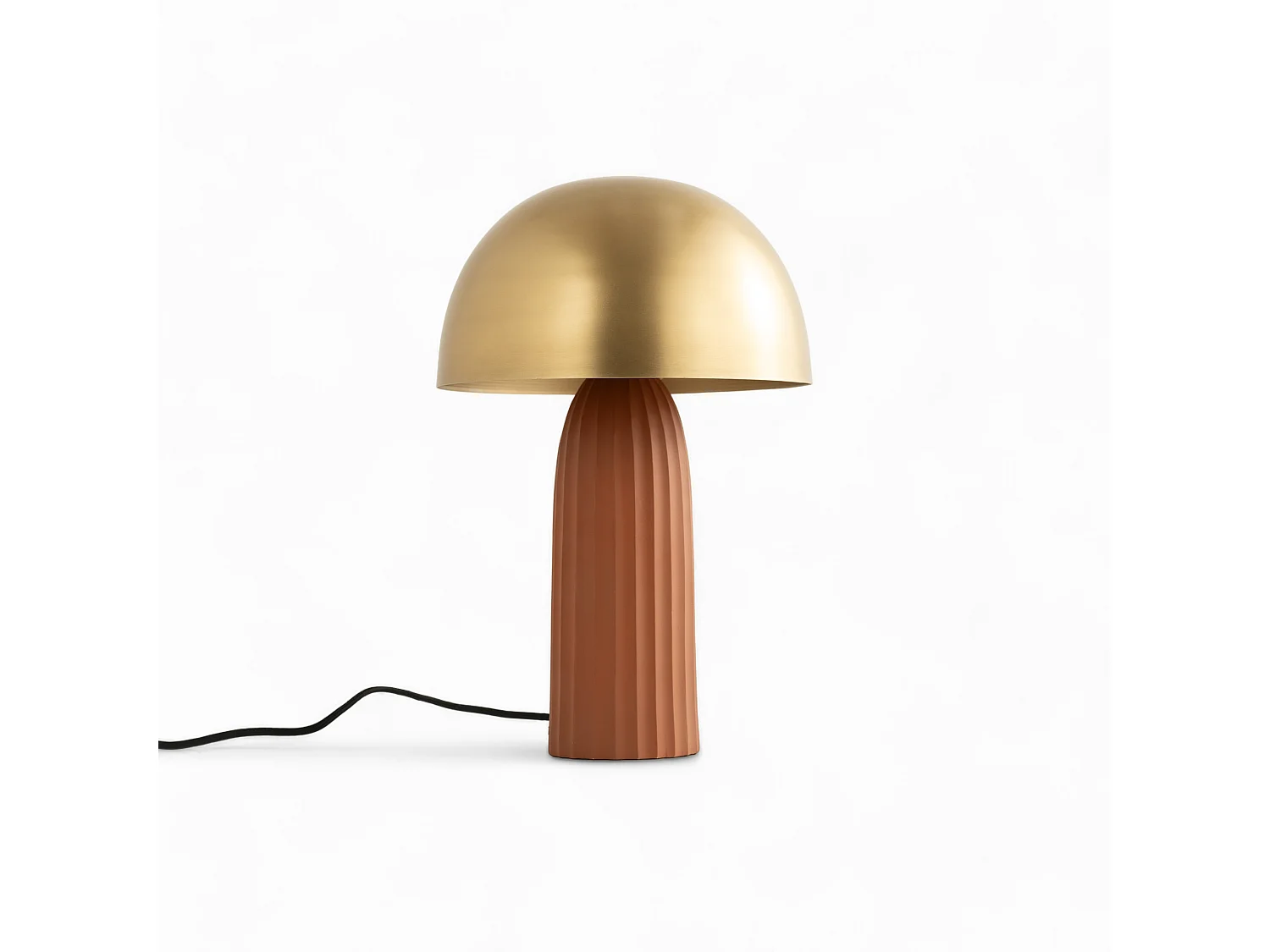 Lampe en métal terracotta et doré - Joy