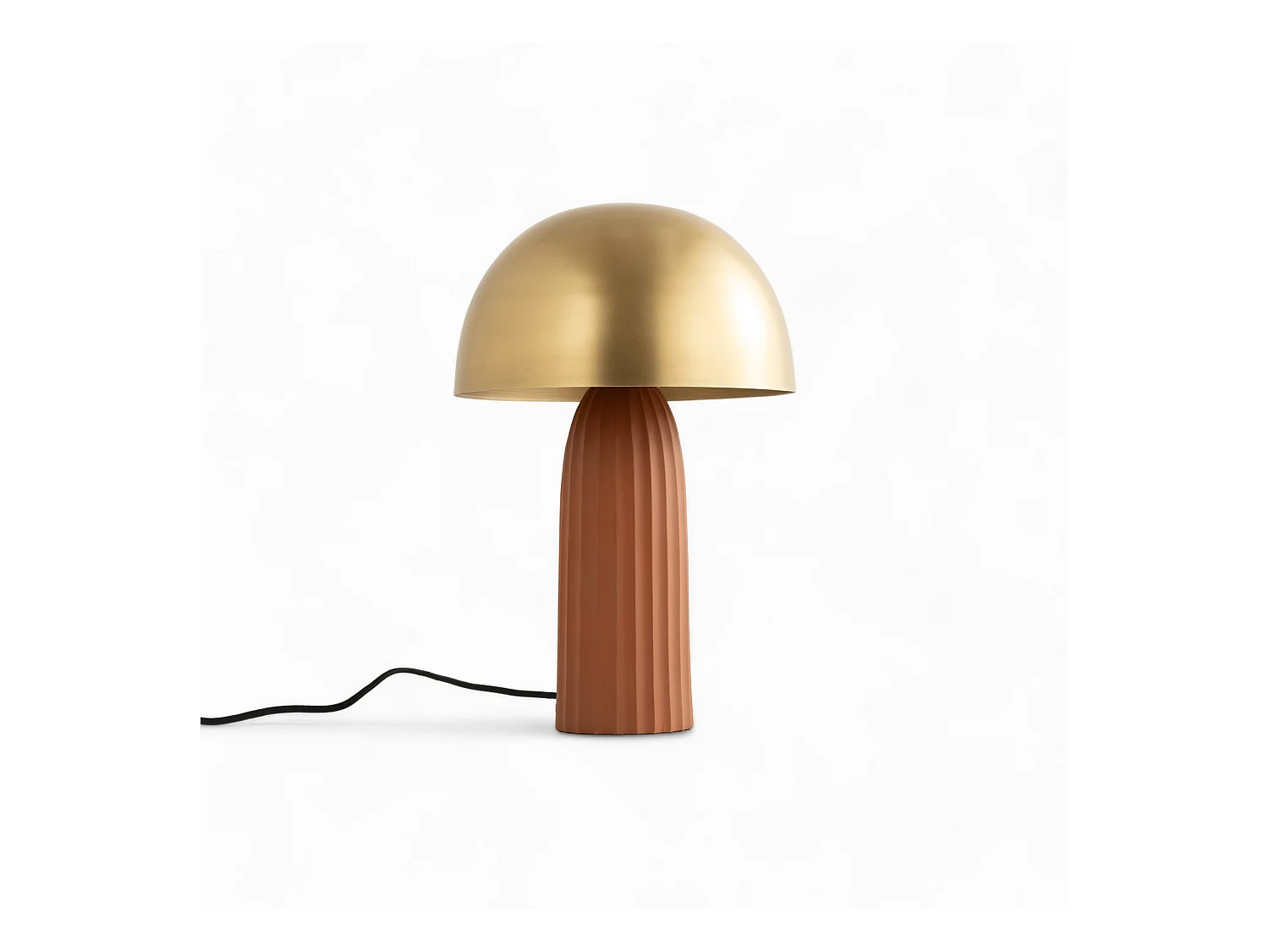 Lampe en métal terracotta et doré - Joy
