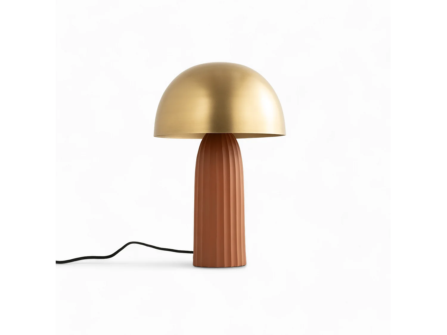 Lampe en métal terracotta et doré - Joy