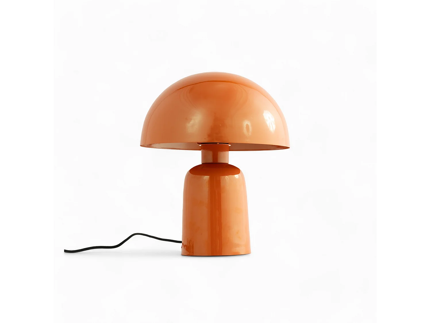 Lampe champignon en métal orange - Clara