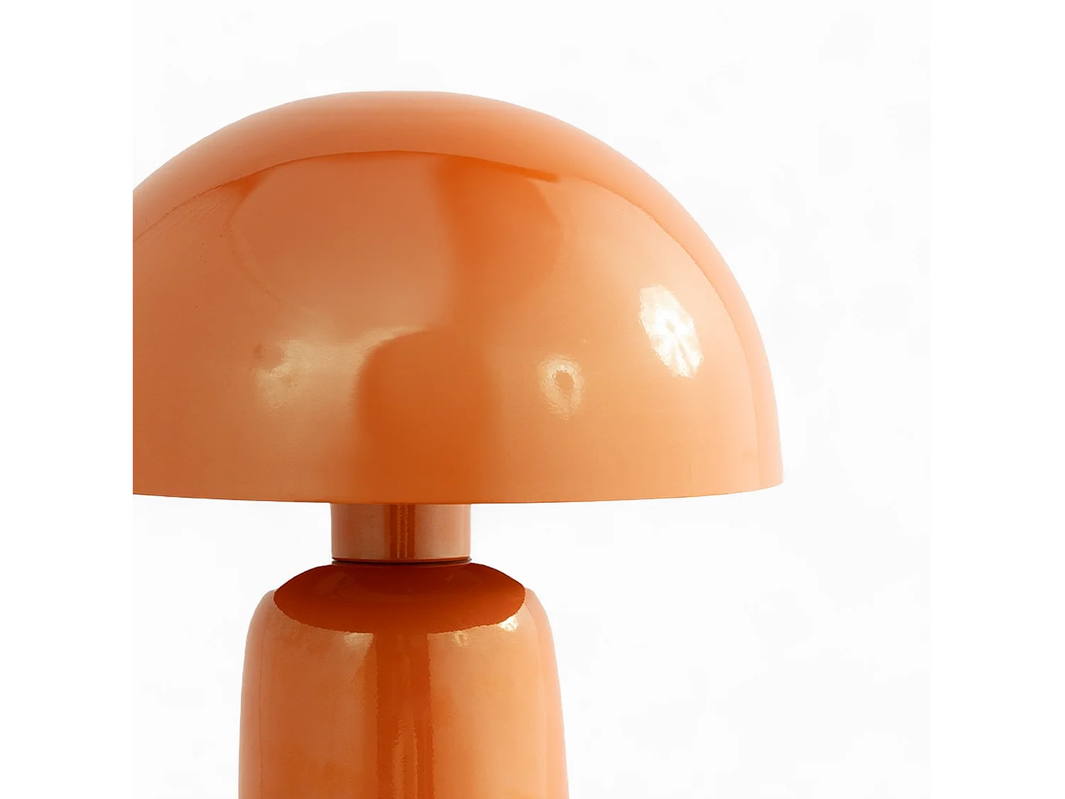 Lampe champignon en métal orange - Clara