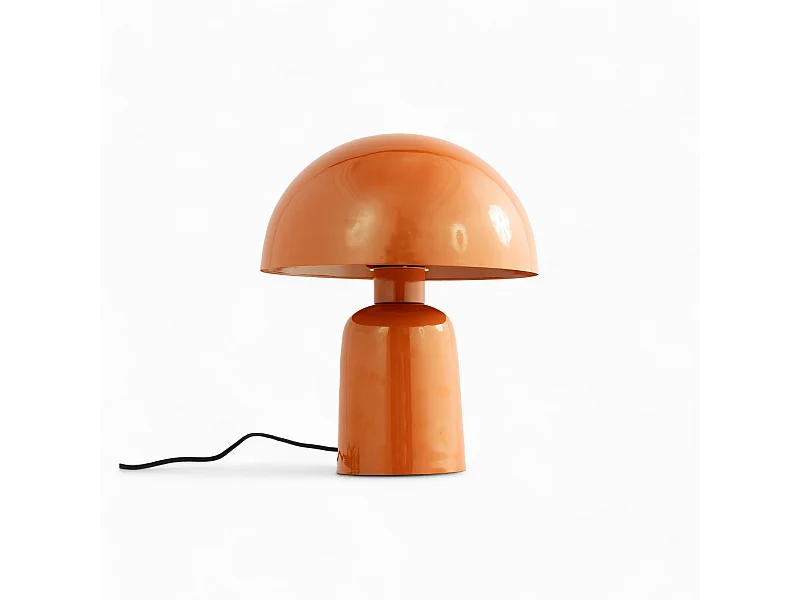 Lampe champignon en métal orange - Clara