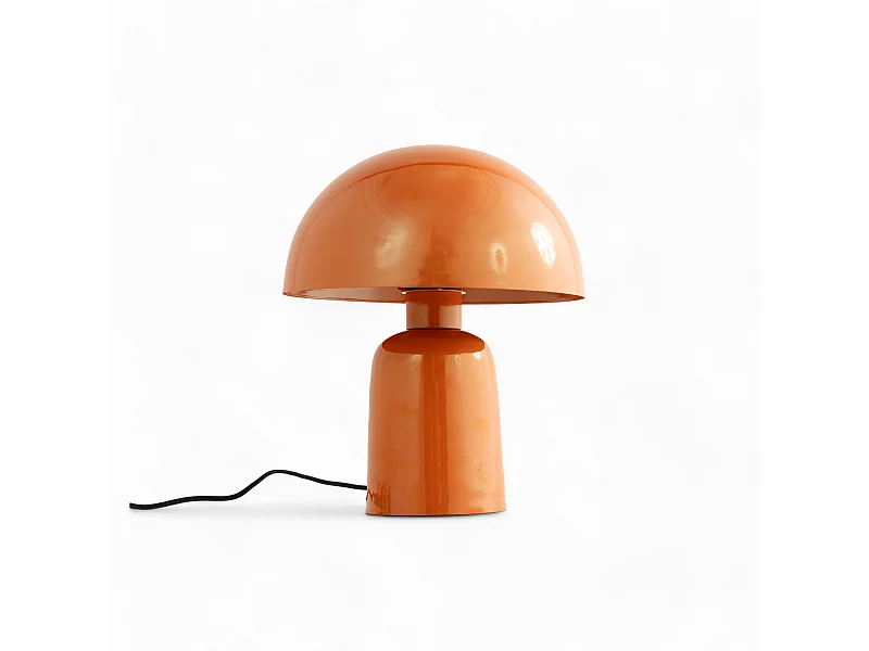 Lampe champignon en métal orange - Clara