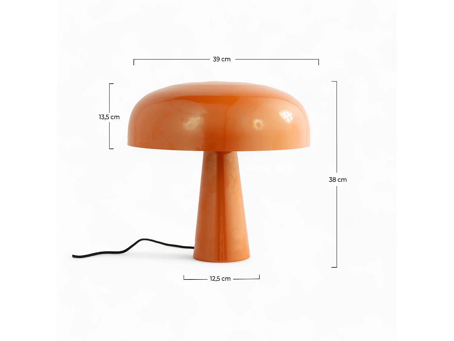 Lampe à poser en métal orange - Livia