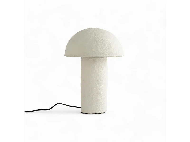 Lampe champignon en papier blanc - Poesia