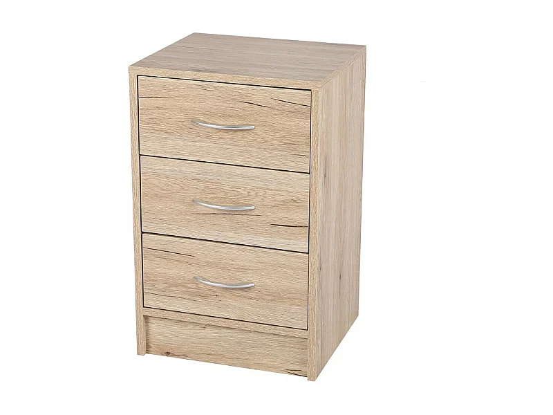 Mobile porta scarpe 3 cassetti - 38x34x60 cm, colore rovere sonoma - Collezione SONORIA