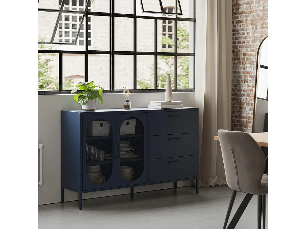 Dressoir Diora - 140x40x90cm - Blauw