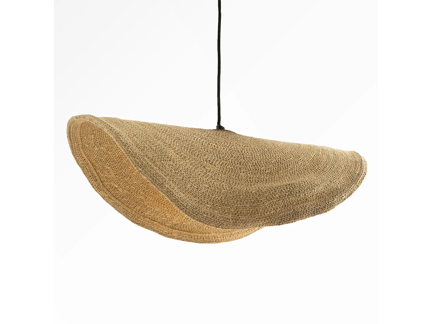 Sospensione in materiale naturale e metallo D91 cm - Maho