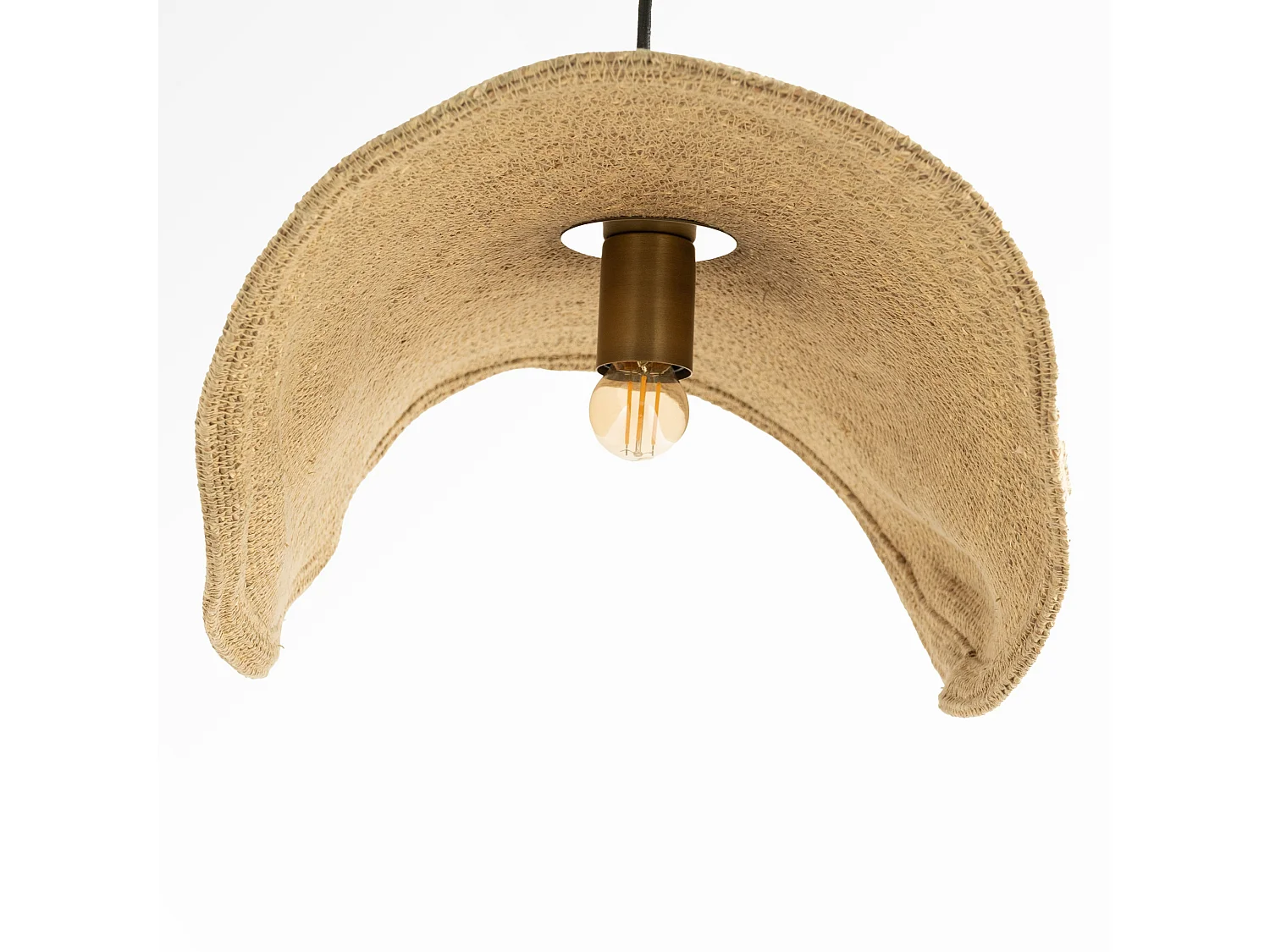 Sospensione in materiale naturale e metallo D91 cm - Maho