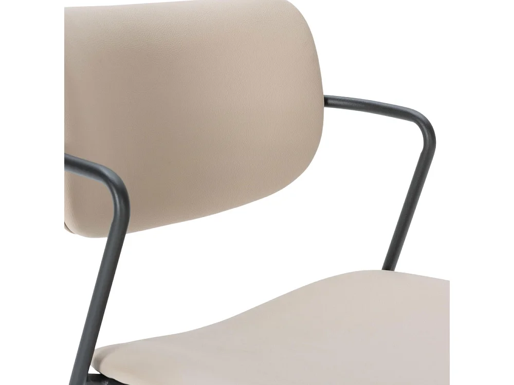 Lot de 2 tabourets avec pieds en métal noir H66 cm - MAIKA