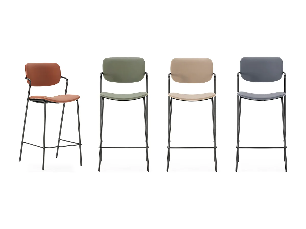 Barkruk Maika - 44x51x66cm - Beige - Set van 2