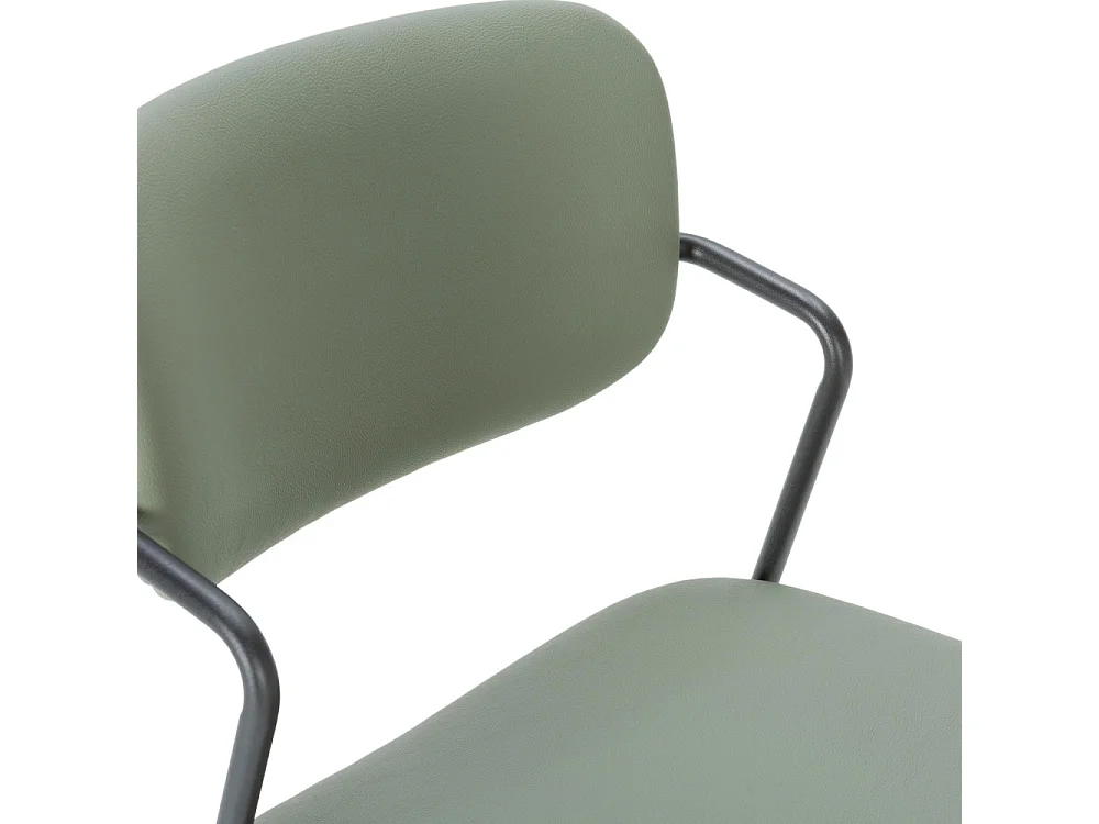 Set aus 2 Hockern mit schwarzen Metallbeinen H66 cm - MAIKA