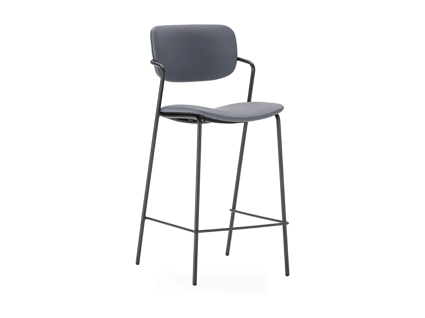 Lot de 2 tabourets avec pieds en métal noir H66 cm - MAIKA
