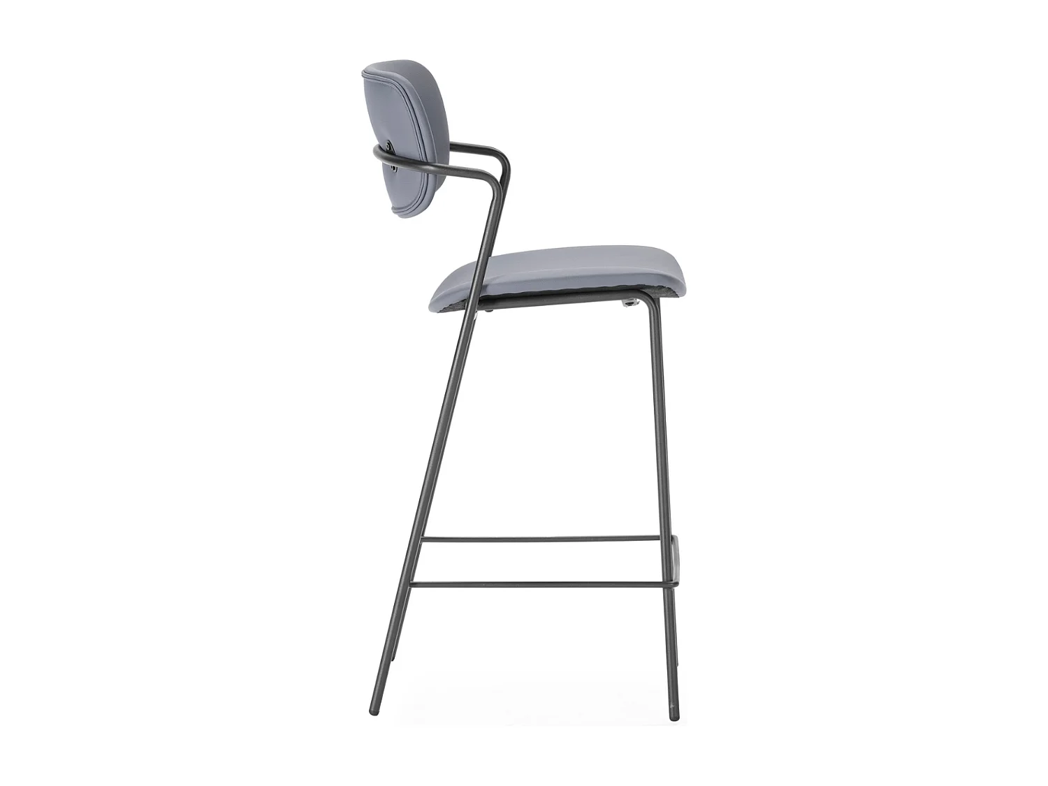 Lot de 2 tabourets avec pieds en métal noir H66 cm - MAIKA