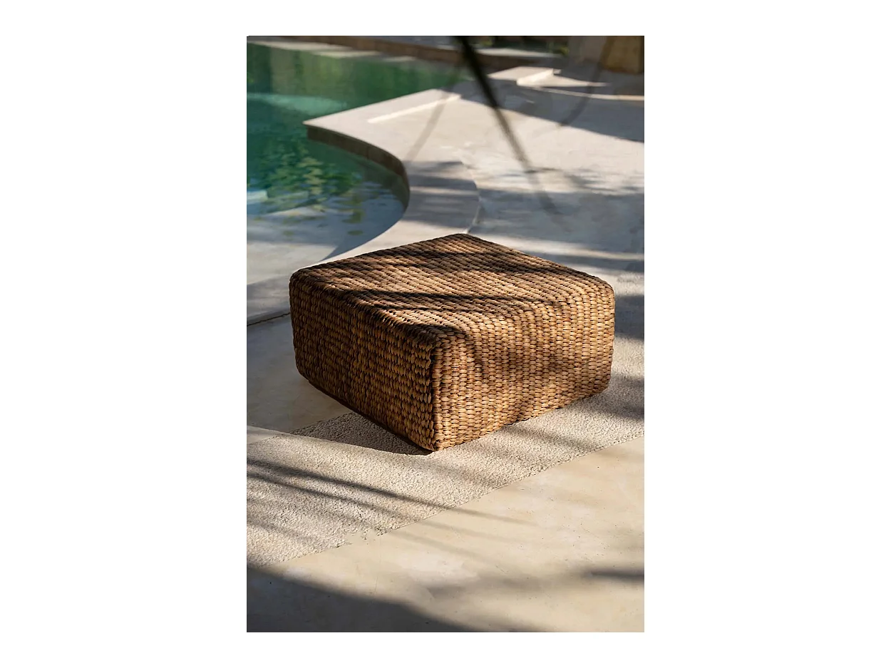 Le Pouf Carré Jacinthe - Naturel - M
