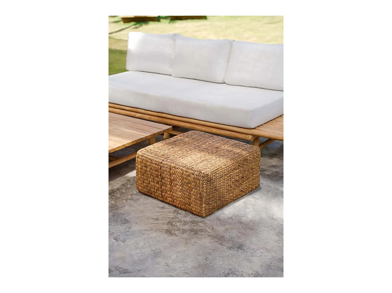 Le Pouf Carré Jacinthe - Naturel - M