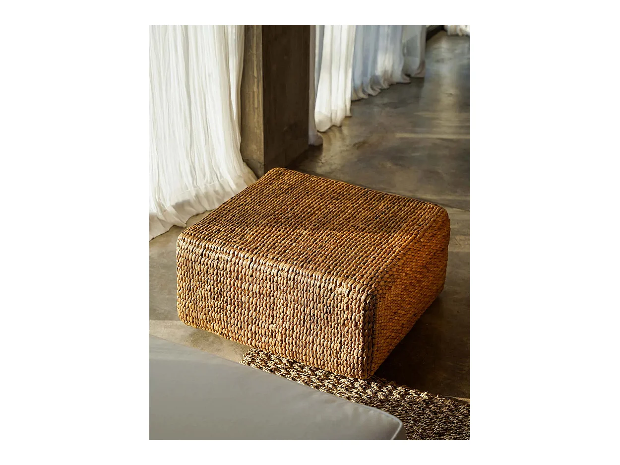 Le Pouf Carré Jacinthe - Naturel - M