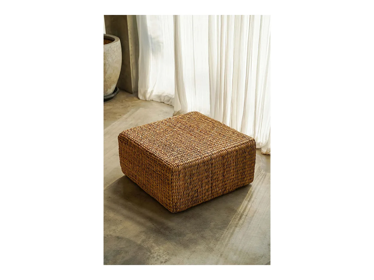 Le Pouf Carré Jacinthe - Naturel - M
