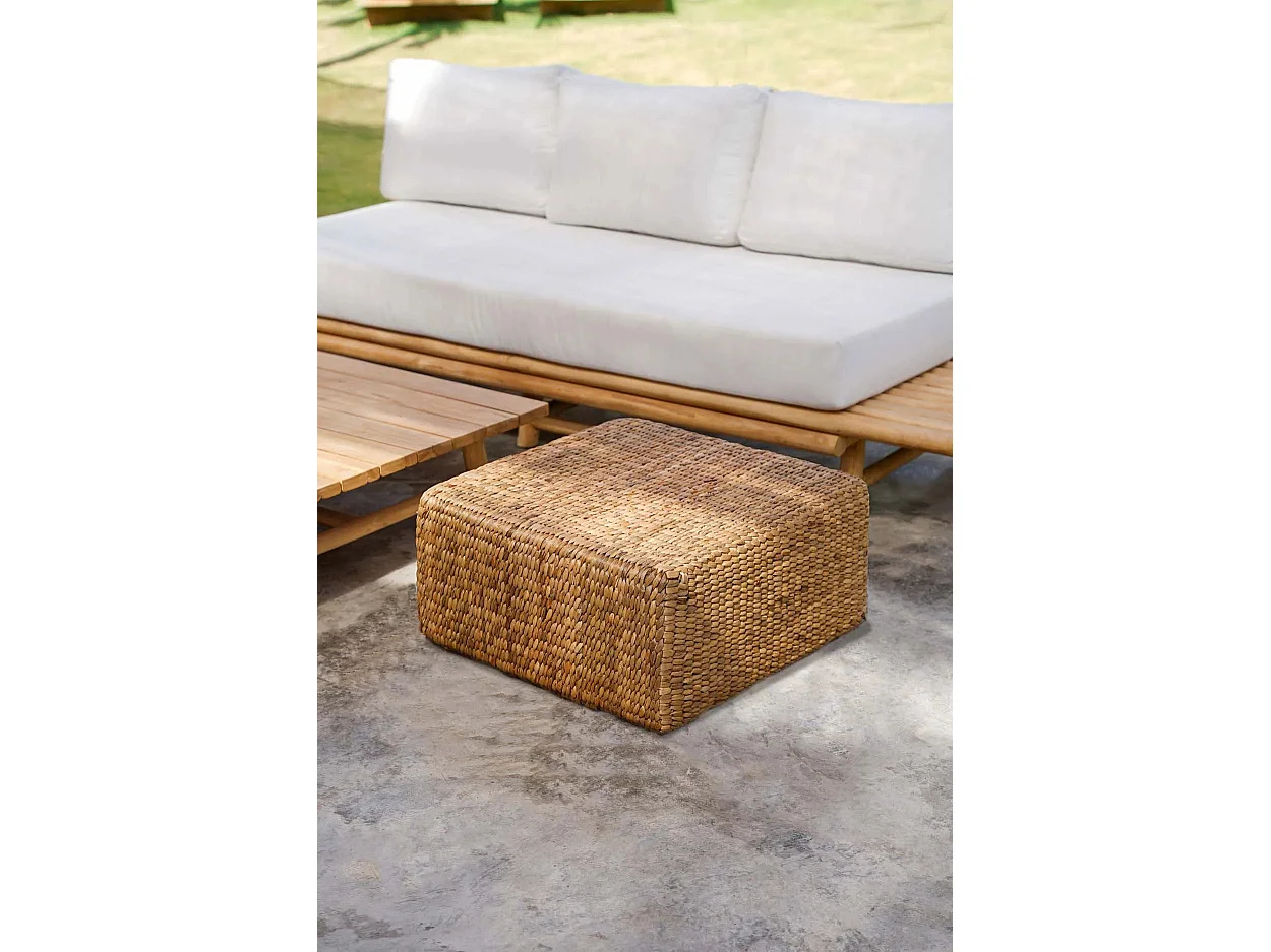 Le Pouf Carré Jacinthe - Naturel - M