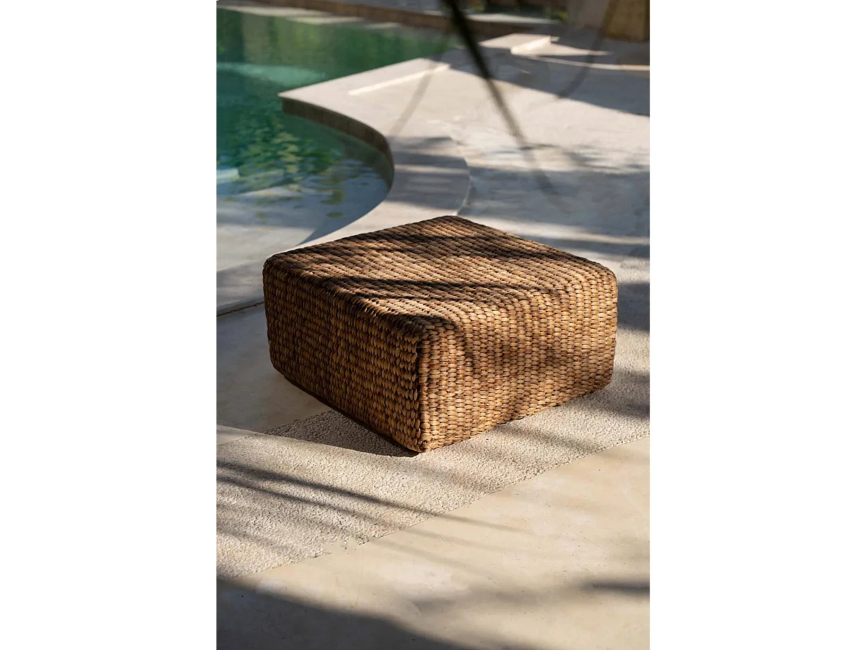 Der Hyazinthen Pouf Quadratisch - Natur - M