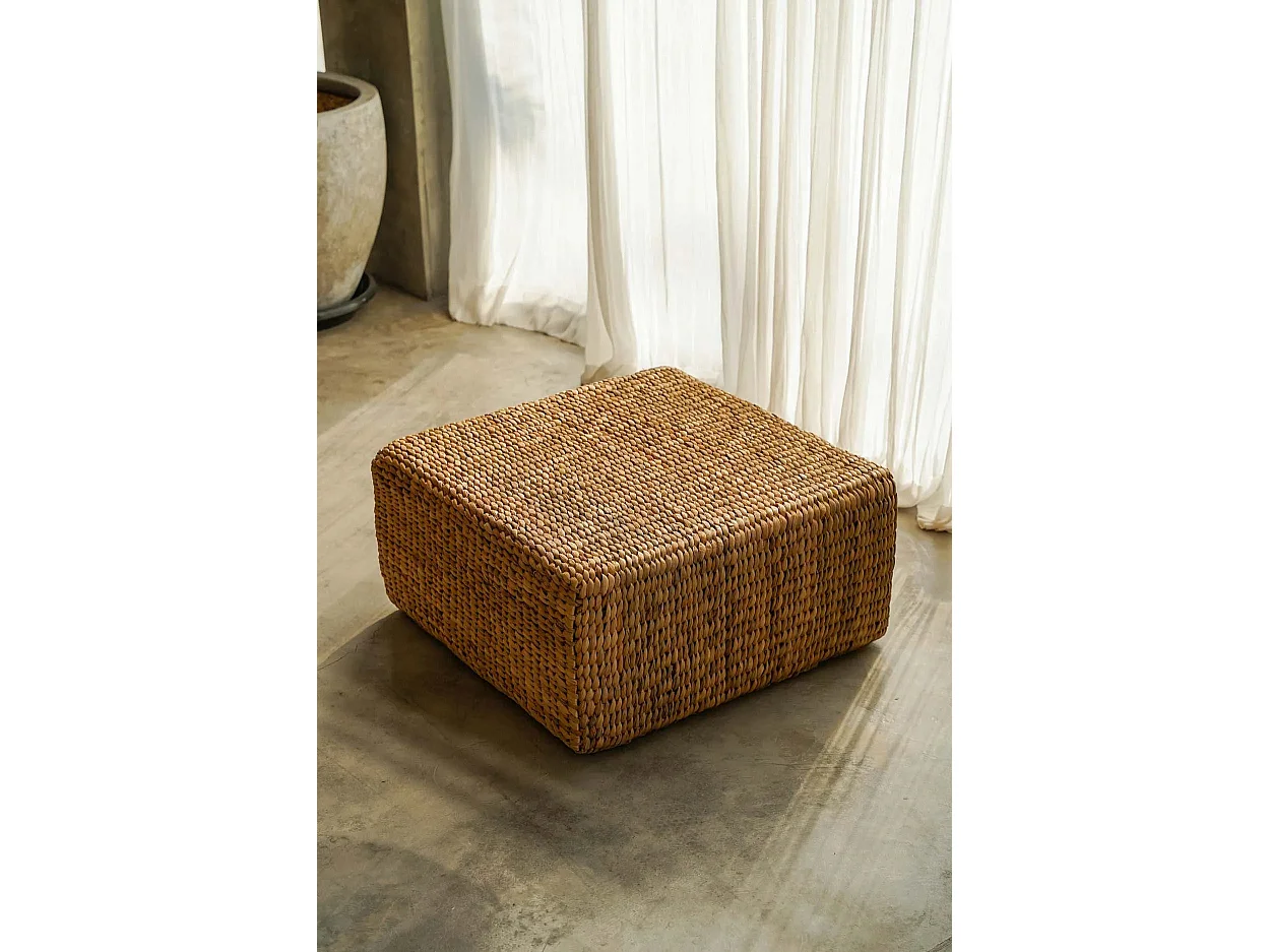 Der Hyazinthen Pouf Quadratisch - Natur - M