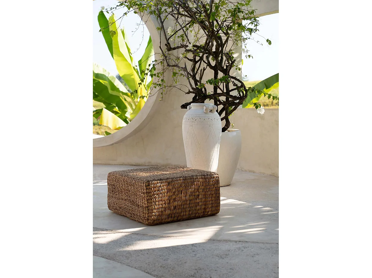 Der Hyazinthen Pouf Quadratisch - Natur - M