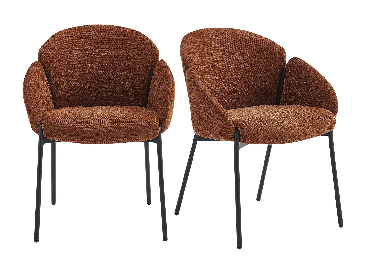 CANDICE-Chaise en tissu Luxury Terracotta (x2)