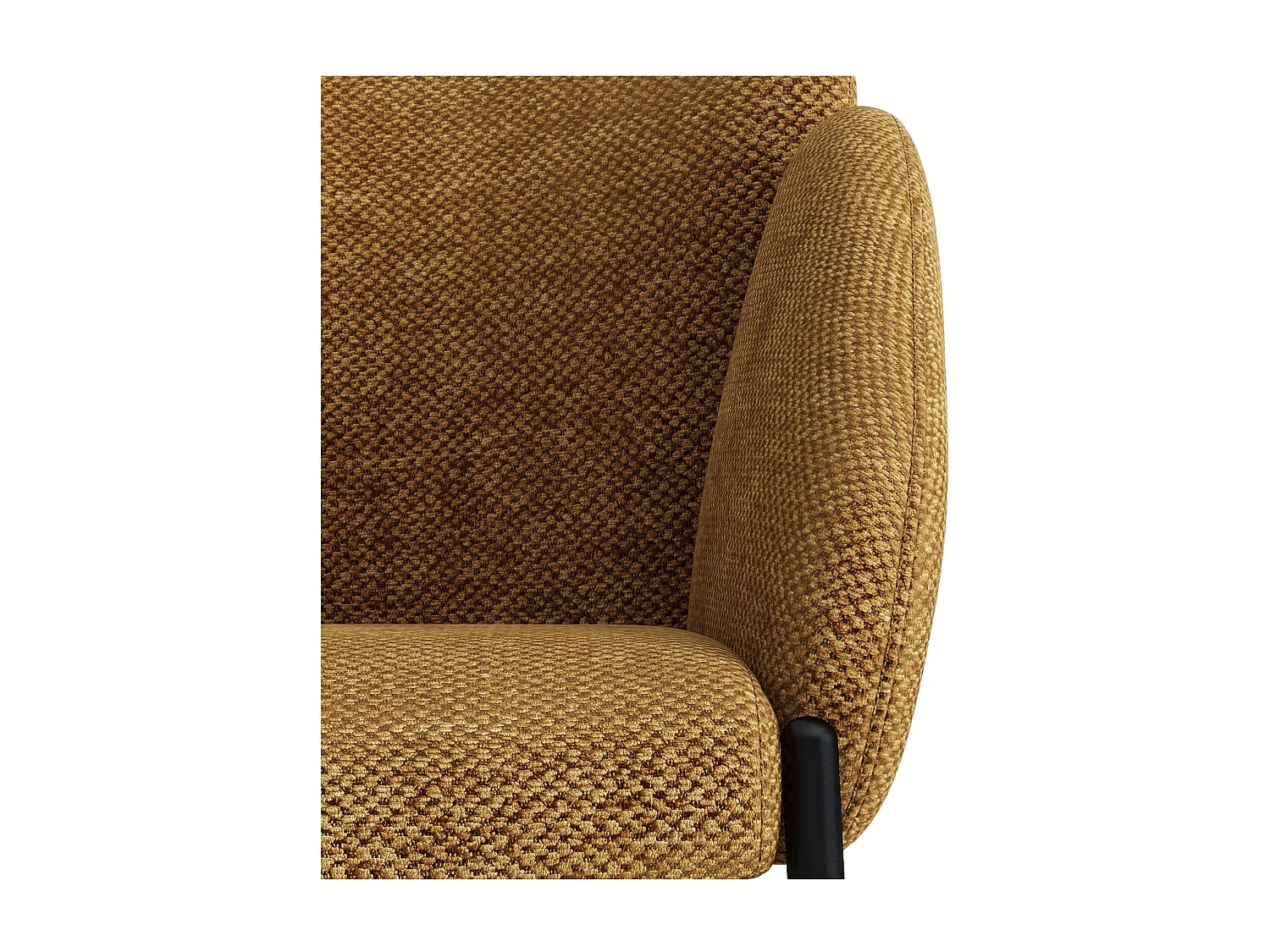 CANDICE-Silla de tela mostaza (x2)