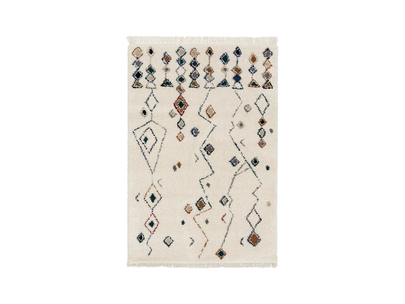 Geral - Tapis d'inspiration berbère -  Multicolore - 200x290cm