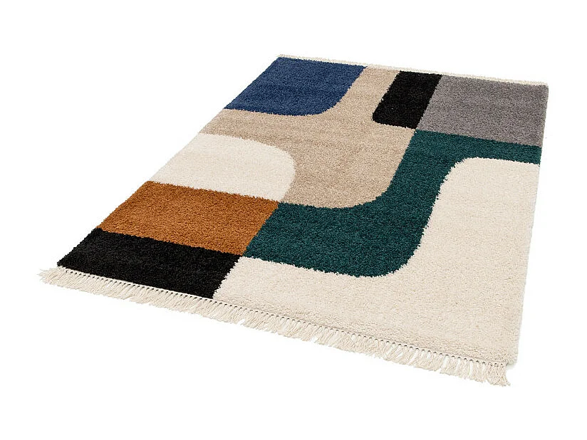 Rilma - Tapis contemporain à motif géométrique - Multicolore - 160x230cm