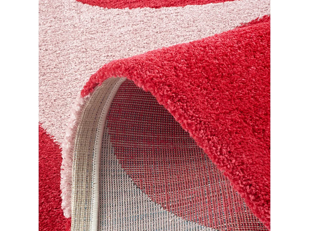 Pop - Tapis vintage à motif floral -  Rouge - 160x230cm